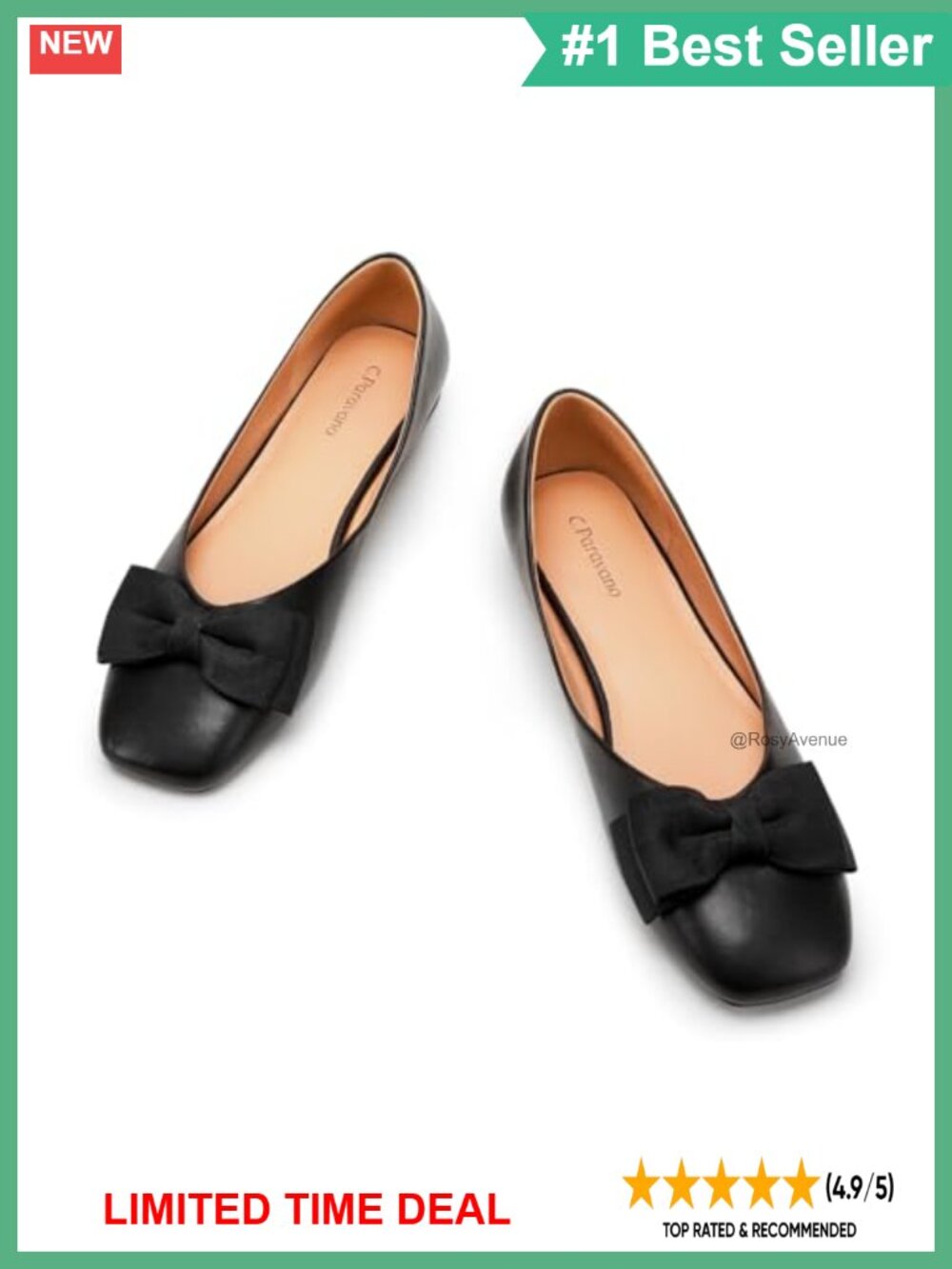 Italian Nappa Lambskin Square Toe Ballet Flats Leather Comfort